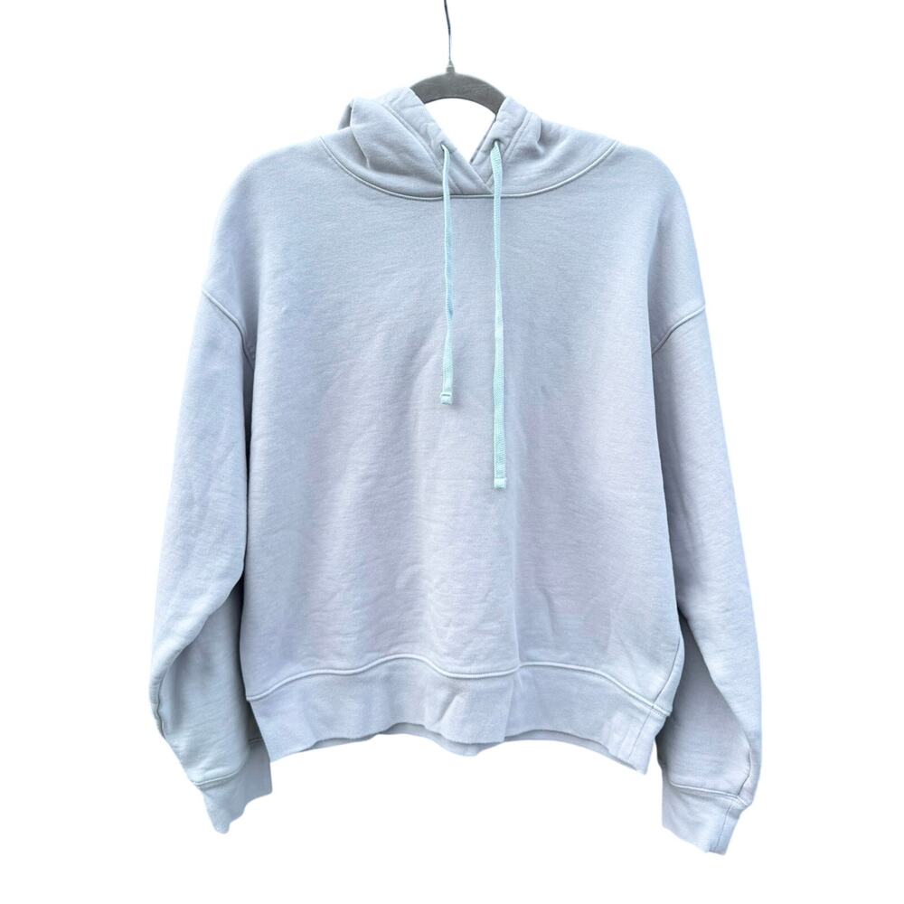GIRLFRIEND COLLECTIVE Gray Cotton Hoodie Sweatshirt Medium M